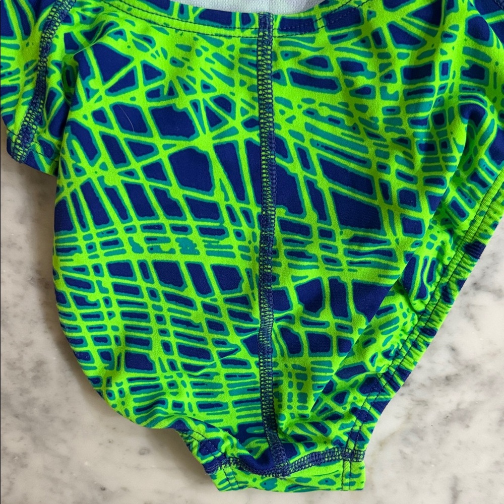 Nike Swim Suit - Blue and Neon Green - Picture 3 of 4